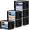 Storage Bags Clothes Organizer 6 Pack Black, Large Moving Boxes 90L Capacity, 3 Sided Zipper Storage Box. Dust/Mites Proof 60 x 43 x 35cm