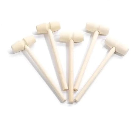 Aqxyxsw 50 Pcs Wooden Hammers For Chocolate Mini Breakable Heart Hammer Wood Mallet For Chocolate Smooth Finished fangzi (Color : 140mmX42mm)