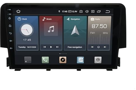 Für Honda Civic 16-22 9 Touchscreen Android Autoradio GPS Navi CarPlay
