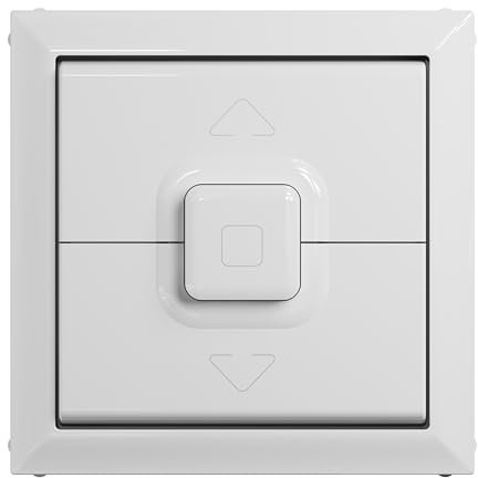 LEGRAND, SEANO 765129 - Interruptor de persiana y pulsador con 3 botones de control de interruptor y placa basculante, color blanco
