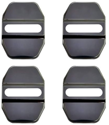 4 pezzi di copertura della serratura della portiera dell'auto per Fiat 500L 2012-2018,decorazione dello scudo di protezione della serratura della porta Accessori di interni,Black