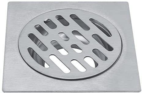 Suelo de basura, 11 X 11 X 6 Acero Inoxidable Engrosado Hogar Baño, Ducha, Cocina, Desagüe de Suelo Inodoro Rejilla de desechos