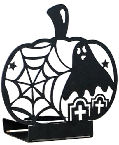 Porta Halloween, scava fuori ragno pipistrello portacandele, porta zucca in metallo centrotavola Halloween decorazioni per tavolo da pranzo