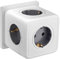 3680W Cubo Enchufe, 5-in-1 Ladron Enchufes, Regleta Multiple, 5 in 1 Enchufe de Pared Power Cubo Adaptador para Oficina, Cocina, Gris