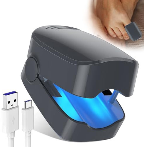 VEROA Nail Fungus Laser Device - Fast Antifungal Laser Infrared Light + Blue Light Feet Nail Treatment Device - 7 Minute Family Fungal Nail Laser Treatment - Reusable Nail Fungus Laser Black