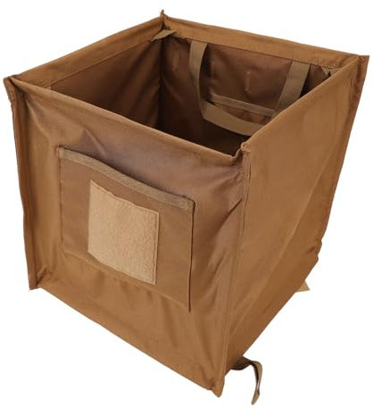 Arborist Throw Line Storage Cube, 33l Large Capacity Oxford Cloth Arborist Throw Bag, Foldable Rope Bag | Arborist Equipment | Lineman Climbing Gear for Picnic Camping BBQ (Khaki)