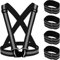 Reflektierende Weste, Warnweste/Sicherheitsweste, Elastisch Einstellbar Atmungsaktiv Leicht Running Reflektorweste für Höchste Sicherheit, Joggen Fahrrad + 4PCS Reflektierender Sicherheits Armband