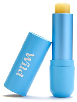 Wild Natürliches Nachfüllbares Lippenbalsam-Starter-Set - in Blaues Aluminiumcase & 3er-Pack Lippenbalsam - enthält die Düfte Original - ohne Bienenwachs