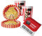 Partygeschirr Set, filmabend Partygeschirr Set,filmabend Geburtstag Deko Mit Teller Servietten Tischdecken, Partydekoration Geschirr Party Supplies Set (Rot gold)