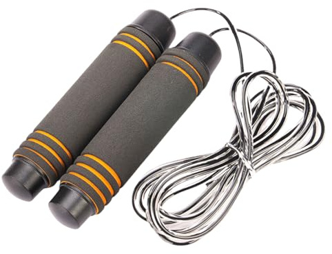 Whoasyst Cuerda de saltar de velocidad con peso para mujeres y hombres, con longitud ajustable y mango suave, cuerda de velocidad de fitness