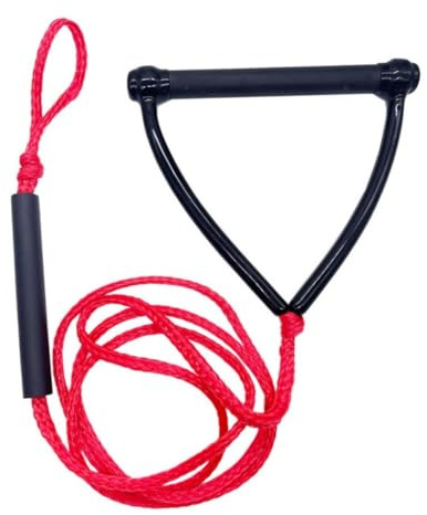AwnsIMfreien Corde de Surf, Corde de Ski Nautique, Sangle Planche arrière, poignée remorquage Ski pour Le remorquage Nautique pour Les Sports Rouge 24 Pieds, Skis