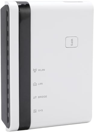 Depisuta USB 2.0-Netzwerkdruckserver, 10/100 Mbit/s LAN-Bridge-Sharing-Druckserver, Kabelgebundener 2,4-G-Wireless-Standalone-Modus, Unterstützt 4 Drucker, für Warehouse Office School (EU-Stecker)