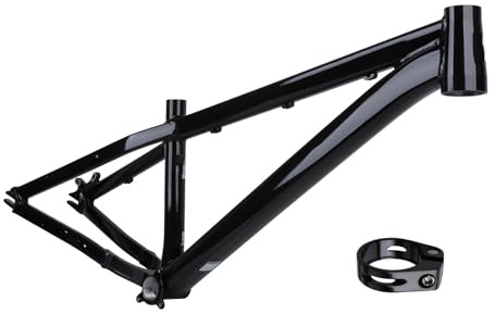 Generisch Dirt Jump Hardtail MTB-Rahmen 26 Zoll Aluminiumlegierung, DJ BMX Cruiser-Rahmen 10 X 135 Mm Schnellspanner(26inch-Black)