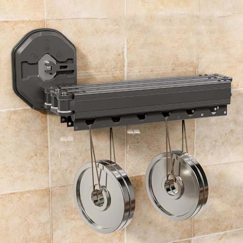 YWQJL Duschvorhang Eckdusche Faltbar Mit Stange Winkelverstellbare Aluminium Leinen Wasserdichter Vorhang FüR Badezimmer Und Wohnbereich(dRod-Grey,5fold)