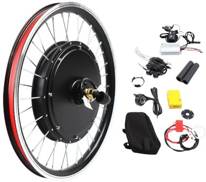 20 Zoll E-Bike Vorderrad 48V 1000 W Elektrischer Fahrrad Nabenmotor Umbausatz mit LED Display, V-Bremse/Scheibenbremse, Bürstenloser Controller Fahrrad Umbausatz