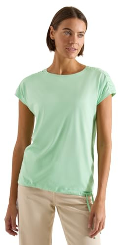 Damen Kurzarm Shirt mit Boatneck und Raffung