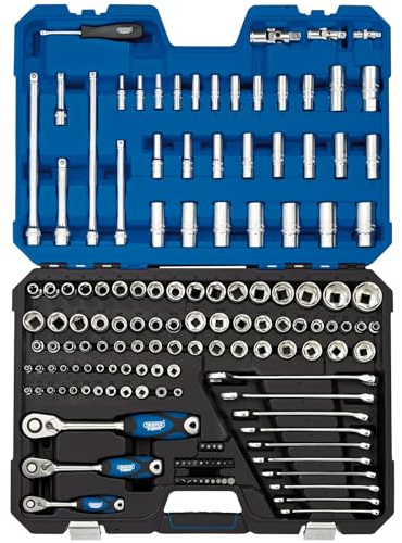 Draper 16460 Square Drive 15 Pieces Tool Kit, Blue, 1/4 Inch, 3/8 Inch and 1/2 Inch