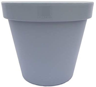 E&K Übertopf 80 cm Pflanztopf Blumentopf Pflanzkübel Ecken und Kanten Kübel weiß oder grau (Grau)