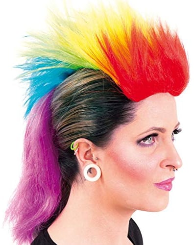 Unbekannt Perücke Punker Einhorn Irokese Regenbogen