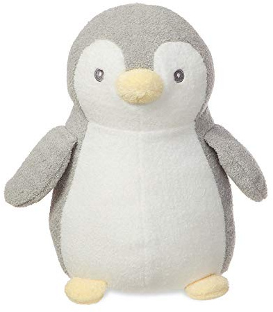 AURORA, 61056, Baby Pompom Pinguin, 22,9 cm, Plüschtier, grau