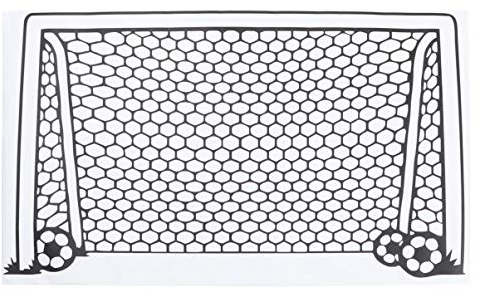 Fußballtor Aufkleber Selbstklebende Fußballnetz Wandtattoo Geschnitzt Graffiti PVC Kunst Tapete Sport Paste für Jungen nach Hause Fans (Schwarz)