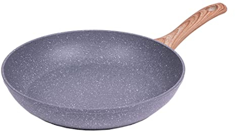 La Moustache - Sartén Antiadherente【24 cm】de Aluminio Fundido sin PFOA, Apta para Inducción y Todas las Cocinas, Mango Ergonómico y Antiquemaduras de Baquelita | Incluye E-Book con Recetas (Quilmes)