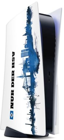 DeinDesign Skin kompatibel mit Sony PlayStation 5 Disc Edition Folie Sticker HSV Offizielles Lizenzprodukt Bundesliga