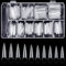 500pcs klar Acryl Nagelspitzen 10 Größen Medium lange Stiletto Nagelspitzen mit Box Französisch Nagelspitze halbe Abdeckung Sarg Nagelspitzen Frauen DIY Salon Nägel