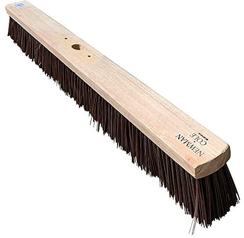 Newman and Cole 36” Wide Broom Outdoor, Extra-Large Heavy Duty Broom Sweeping Brush for Big Yards and Industrial Cleaning (36” Synthetic Poly Siff Broom Head Only)…