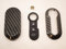 Cover Chiave Guscio + Tasti Gomma + Gancio Portachiavi Compatibile Con Fiat 500 Grande Punto Evo Bravo Panda 500L Lancia Y Ypsilon Musa Delta Scocca Carbon Look Telecomando (Carbon + Tasti + Gancio)
