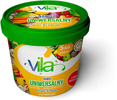 VILA Nordic Supreme Universaldünger- Vielseitiger Granulatdünger für Gemüse, Obstbäume, Sträucher & Rasen | mit Magnesium & Bor für optimales Pflanzenwachstum, 5 kg Eimer