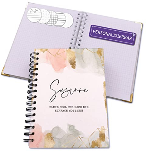 Feenstaub Notizbuch a5, Notizbuch personalisiert [Handmade] Tagebuch, bullet journal, journal buch, Ringbuch a5 [made in Austria], Notizbuch a5 kariert, Notizbuch a5 liniert, dotted