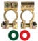 Battery Disconnect Terminals, Pure Brass Battery Release Connectors with Insulating Gasket,1 Pair Positive & Negative Battery Cable Terminals Connectors for Car Boat RV Truck Motorbike