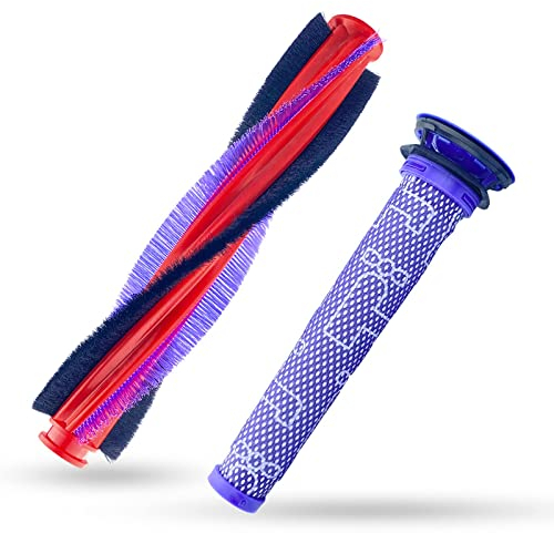 Brosse à rouleaux Filtre pour Dyson,tête de brosse de 185 mm,brosse de sol,accessoire de rechange pour aspirateur,brosse à rouleaux,brosse lavable pour aspirateur Dyson V6 DC58 DC59 SV03 SV073 DC62