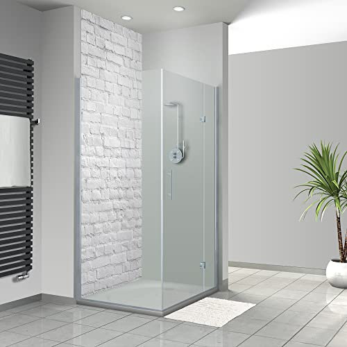 WANDFREUDE individuelle Duschrückwand Aluverbundplatte auf Maß (1 Stück - Weiße Backsteinmauer - Seidenmatt) – Dusche Wandverkleidung Duschwandverkleidung Duschrückwände