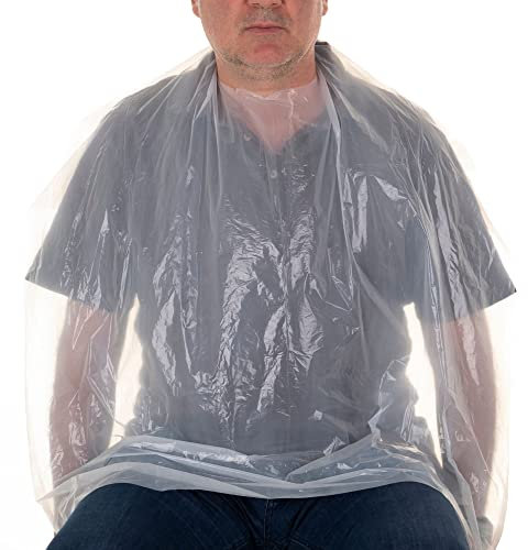 XARA - (PACK 200 Capas Desechables Peluqueria Color Blanco 110x80 cm Polietileno Resistente - Capas Desechables para Tintes de Peluquería Protección y Estética