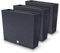 Set di 3 Vasi per Fiori Piante Rettangolari Rato Case T In Plastica 58x18x49,8cm Da Interno Esterno Neri Volume 44 Litri Design Moderni