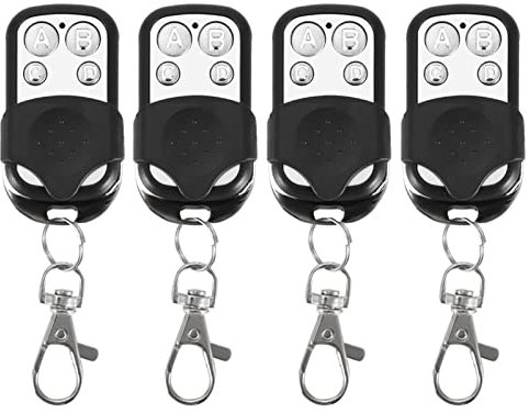 LANTRO JS 4pcs Télécommande Universelle Automatique 433, 92 MHz Code Fixe, Avec Fréquence 433,92 MHz, Pour Portail De Porte De Garage De Voiture