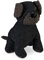 Relaxdays Türstopper Hund, Türhalter, H x B x T: 23,5 x 18 x 22 cm, Sandfüllung, Bodenpuffer, freistehend, grau/braun