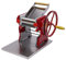 Máquina de pasta manual de acero inoxidable, máquina manual multifuncional para hacer pasta de 5 a 10 personas al mismo tiempo (rojo)