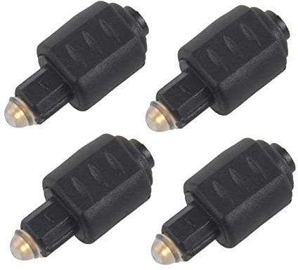 Speesy 4X Mini Adaptador Audio Óptico de 3.5mm Jack Hembra A Enchufe Toslink Digital para Amplificador