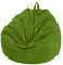 FANSU Bean Bag Cover Without Filling, Solid Colours Lazy Sofa Gaming Bean Bag Chair for Adult Kids, Corduroy Highback Beanbag Seat, Stuffed Toy Clothes Storage (70x80cm,Green)
