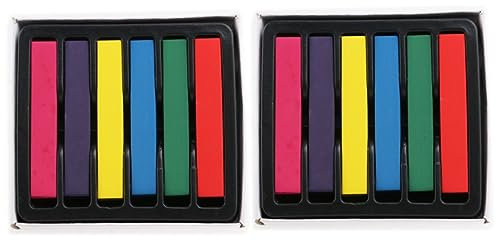 FRCOLOR 2 Stück 6 Haarfärbestift Blaue Haarkreide Temporäre Haarfarbe Haarfärbekreide Für Frauen Abwaschbare Haarkreidestifte Lila Haarkreide Pastellmarker Mädchen Haarfärbemittel