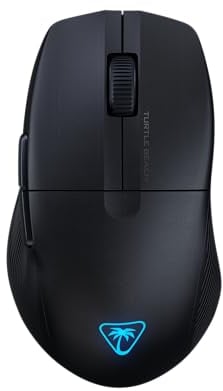 Turtle Beach Pure Air - Souris de Gaming RGB Ergonomique sans Fil Ultra-légère, capteur Optique 26 000 PPP, Batterie 125h, interrupteurs optiques Titan, Bluetooth, éclairage RGB - Noir