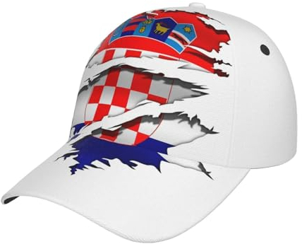 shgwehh Baseballkappe mit Kroatien-Flagge, für Herren und Damen, verstellbar, Trucker-Mütze für Laufen, Sport, Wandern, Strand, Kroatien-c6, One size