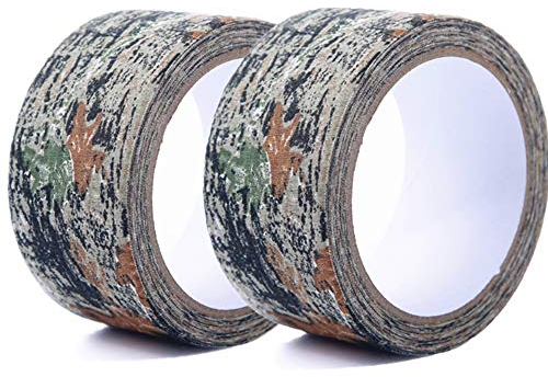 Camo-Tape-Tuch, hochwertiges, robustes Gaffer-Tape – Outdoor-Camping, Jagd, Waffenkamera, Angeln, verstecktes Klebeband – 5,1 cm x 9,1 m, mehrfarbig / 16 ( Color : One Color , Size : Leaf Camo )