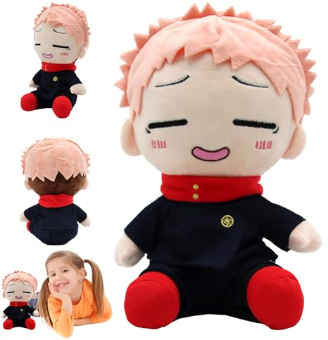 YISKY J-ujutsu K-aisen Plüschtier, Itadori Yuji Anime Plüschpuppe, Jujuts Kaise Plush Toy, Itadori Yuji Plush Doll, Itadori Yuji Figuren Stoffpuppen, Itadori Yuji Kuscheltier, für Jungen und Mädchen