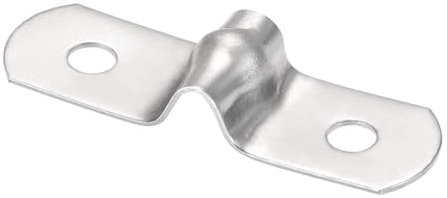 Unifizz Lot de 45 colliers de serrage rigides de 5 mm avec 2 trous en forme de U - En acier inoxydable 201