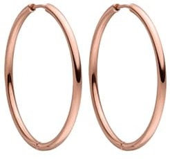 PURELEI® Echo Ohrringe, (Gold, Silber, Rosegold), Wasserfeste Ohrringe für Damen, Creolen aus Edelstahl, Geschenk für Frauen, 40mm Durchmesser (Roségold)