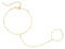Mikovivi Handkettensäge, Goldenes Edelstahl Handkettenarmband Stilvolles Ringarmband Handring Kettenarmband Strass Fingerring Armband Handschmuck für Mädchen und Frauen
